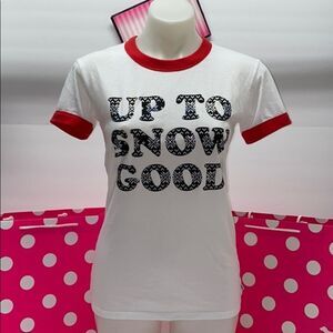 🔥 VICTORIA SECRET PINK UP TO SNOW GOOD t-shirt New